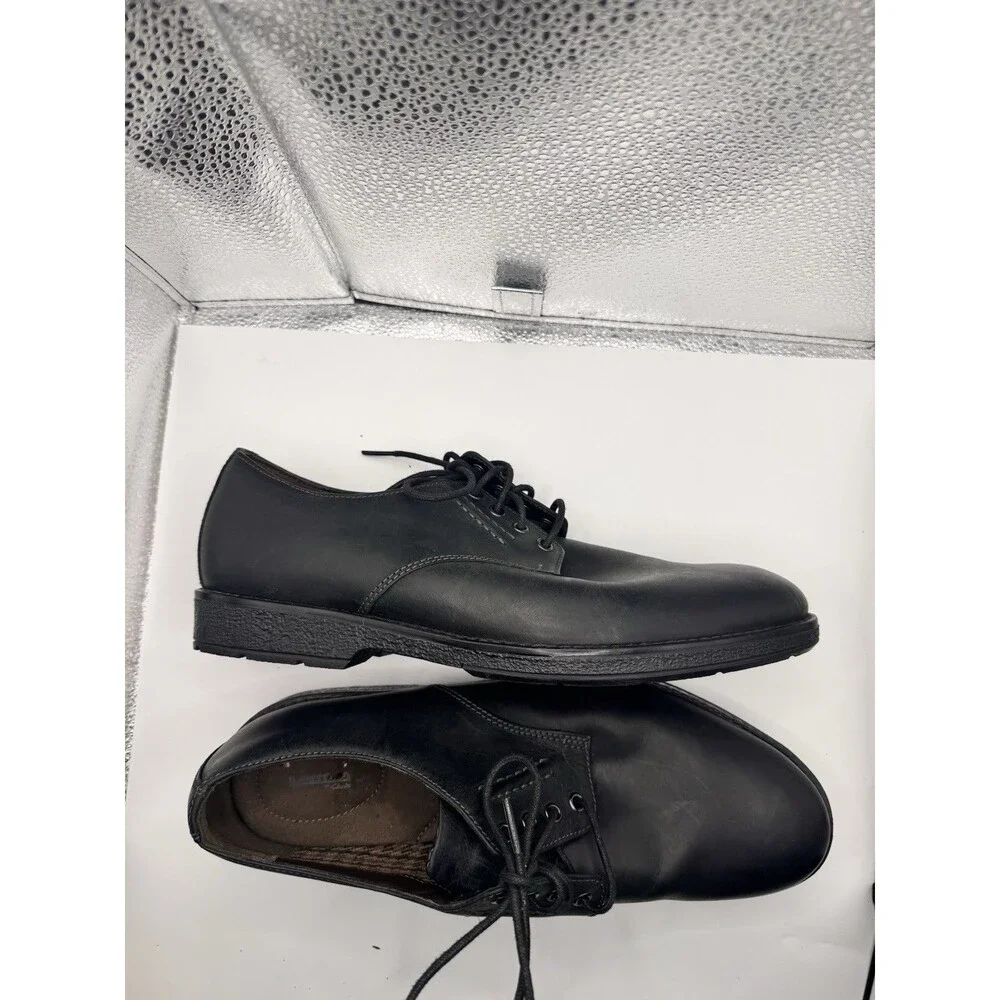 Clarks Hinman Oxford Black Leather orthopedic Comfort Shoes Men’s Size 9 Mens